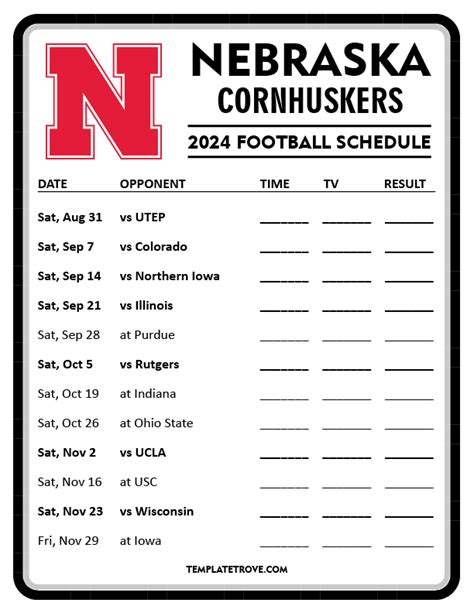 fbs schedules|fbschedules nebraska.